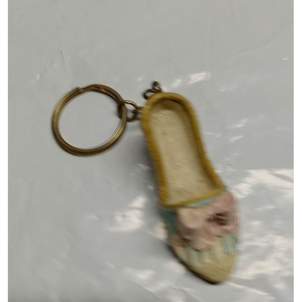 Porcelain‎  Shoe Keychain 2 Inch Long 1 Inch Hight